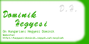 dominik hegyesi business card